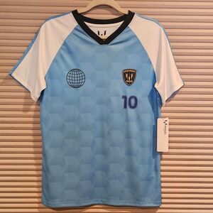 Messi Everyday Greatness Soccer Jersey Blue White‎ Number 10 Mens XL NWT